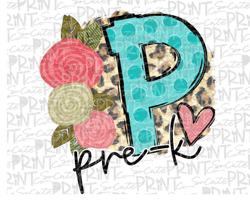 PreK, Kindergarten, 1st Grade, 2nd Grade, 3rd Grade, 4th Grade Sublimation Transfers