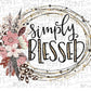 Simply Blessed Sublimation Transfer