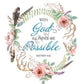 With God All Things Are Possible Sublimation Transfer