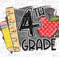 Back to school, School Grade Level, Sublimation Transfer