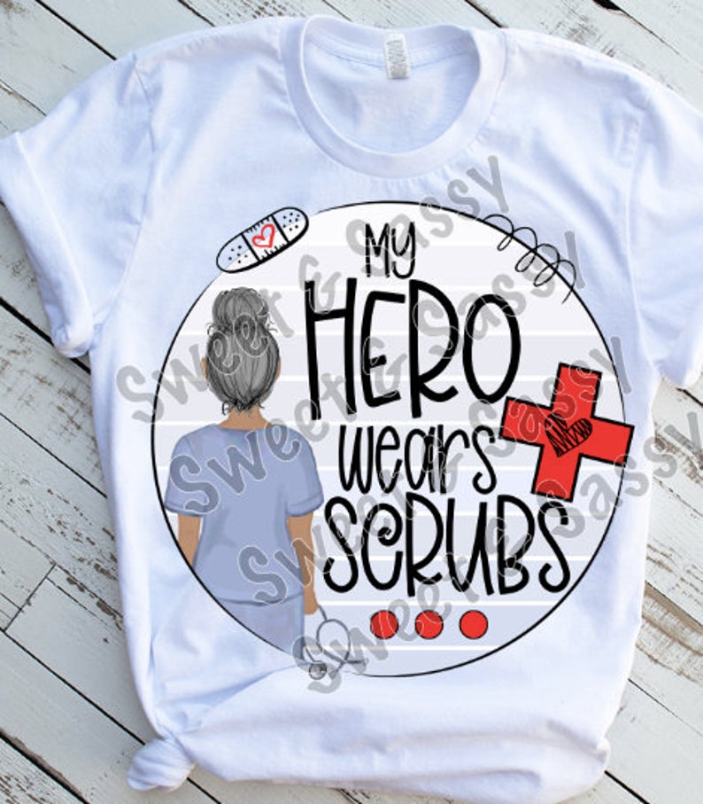 Medium Skin Nurse, doctor, medical field, My hero wears scrubs, all hair colors