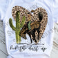 Kick the Dust Up, Cactus Animal Print Heart, Ready to Press Transfer