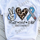 Diabetes Awareness, Peace Love Cure