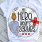 Medium Skin Nurse, doctor, medical field, My hero wears scrubs, all hair colors