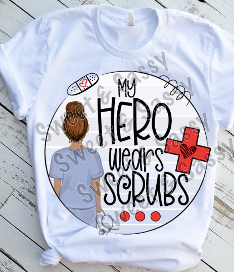 Medium Skin Nurse, doctor, medical field, My hero wears scrubs, all hair colors