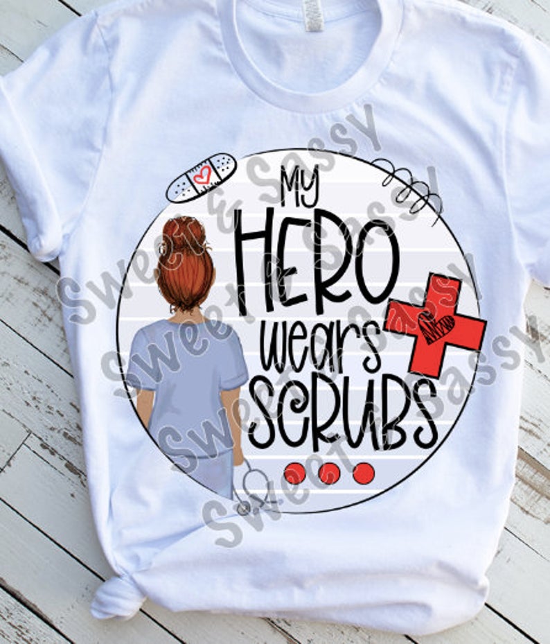 Medium Skin Nurse, doctor, medical field, My hero wears scrubs, all hair colors