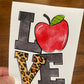 Love Teacher Apple Vinyl Decal