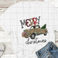 HTV Merry Christmas Leopard Print Truck, Christmas Transfer