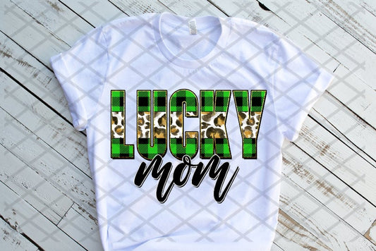 HTV Lucky Mom, Leopard Print Transfer
