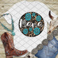 Mama With Roses, turquoise and Leopard, Tribal, Ready to Press, Sublimation Transfer